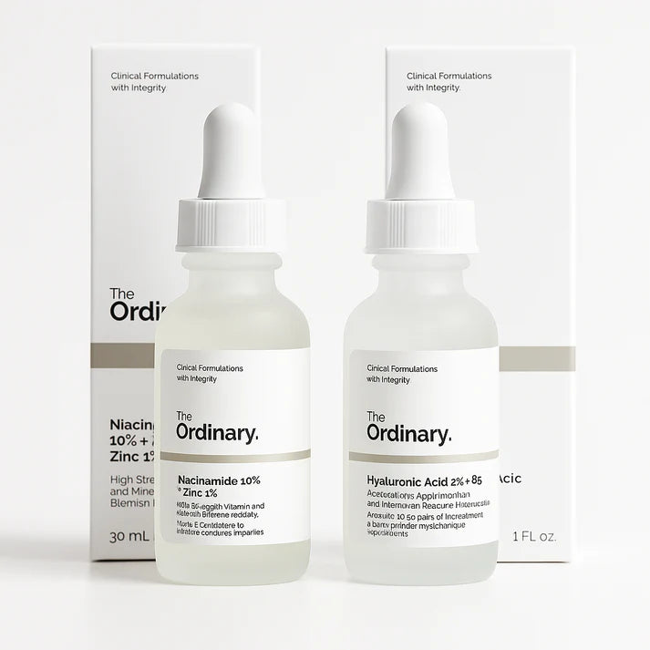 The Ordinary Niacinamide + Hyaluronic Acid Serum Combo | Best Acne & Oil Control Serums